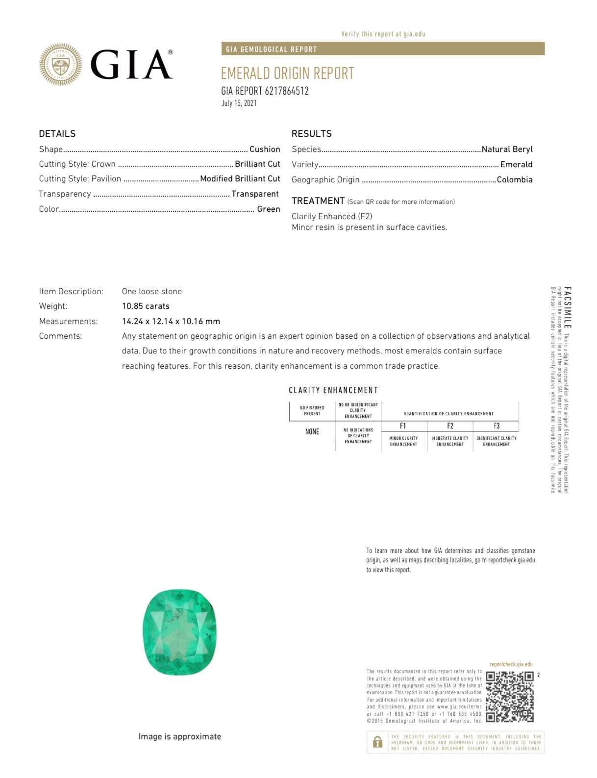 10,86 Karat 18K Jumbo Smaragd Choker Halskette Cuban Link Smaragd Cushion Cut Choker im Angebot 4