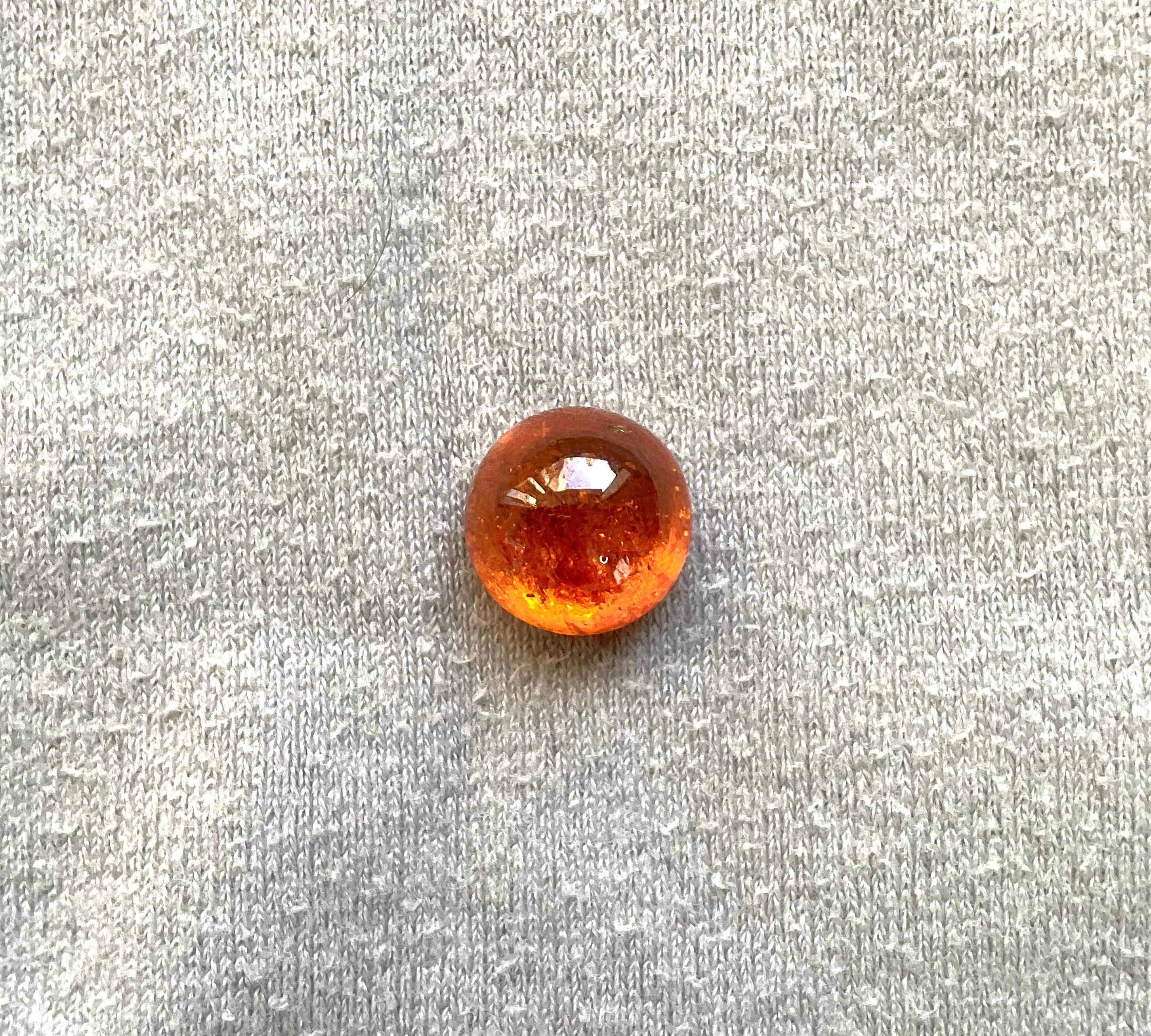 Taglio rotondo 10,87 Carati di Granato Fanta Spessartite Rotondo Liscio Qualità Top Gemma Naturale in vendita