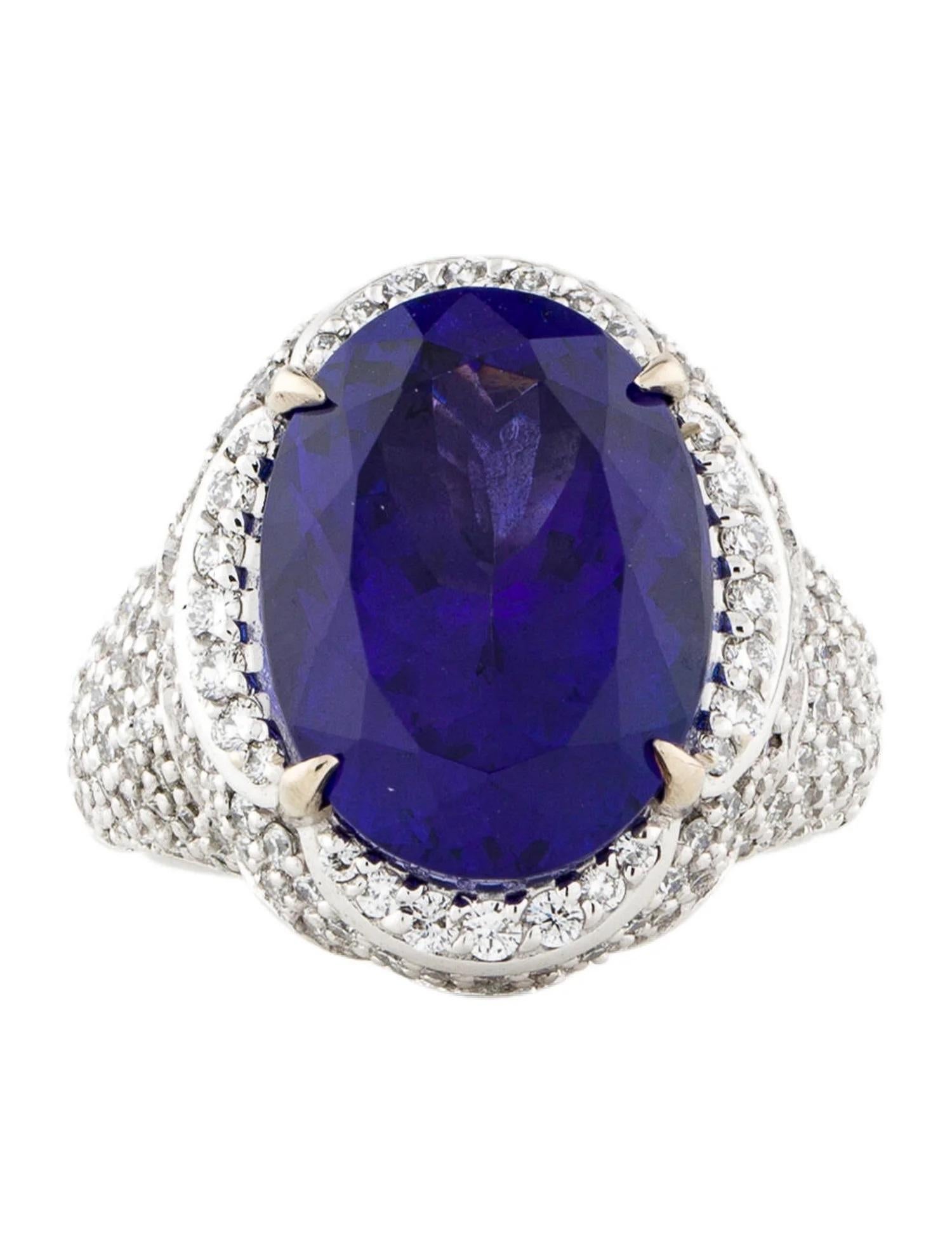 10.89 Ct Tanzanite Oval AA Ring

There seems to be no end to its velvety depths. An incredible Bluish hue that defies description. Fine cutting, wonderful brilliance and flawless clarity complete the package. It is above the 10 carat investor's