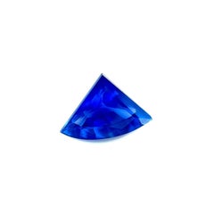 1.08ct Ceylon Sapphire Cornflower Blue Loose Fancy Fan Cut Natural 8.6x6.2mm VS