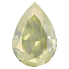 1,08 ct Chamäleon-Diamant – naturbelassener loser Diamant in der Farbe „Fancy Green Yellow“, Birnenform, SI2