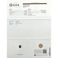 1.08ct GIA Certified Green Blue Teal Untreated Sapphire Natural Cushion Cut Gem