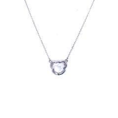 1.08ct Natural Shield Shape Diamond H/SI1 Pendant in 18ct White Gold Frame