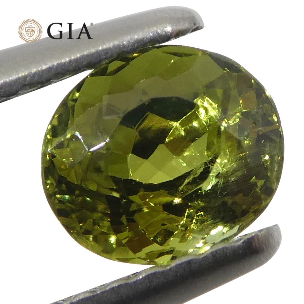 1,08ct Ovaler gelblich grüner bis gelblich brauner Alexandrit GIA zertifiziert 6
