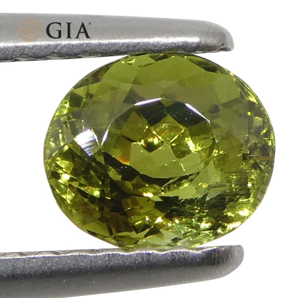 1,08ct Ovaler gelblich grüner bis gelblich brauner Alexandrit GIA zertifiziert 7