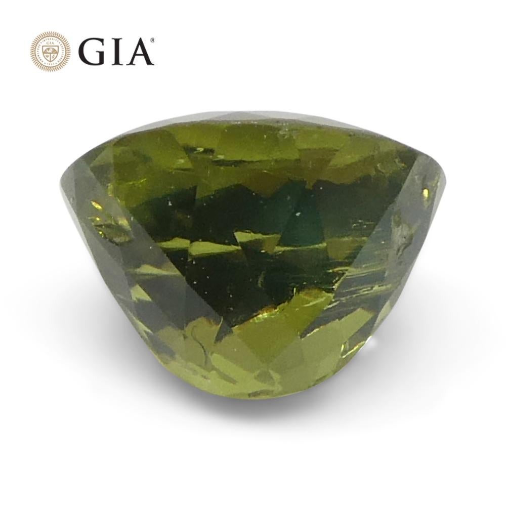 1,08ct Ovaler gelblich grüner bis gelblich brauner Alexandrit GIA zertifiziert 9