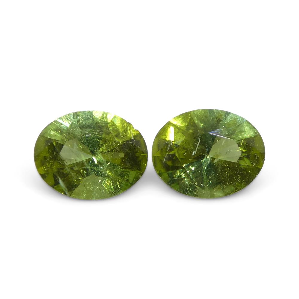 1.08ct Pair Oval Green Tourmaline from Brazil For Sale 5