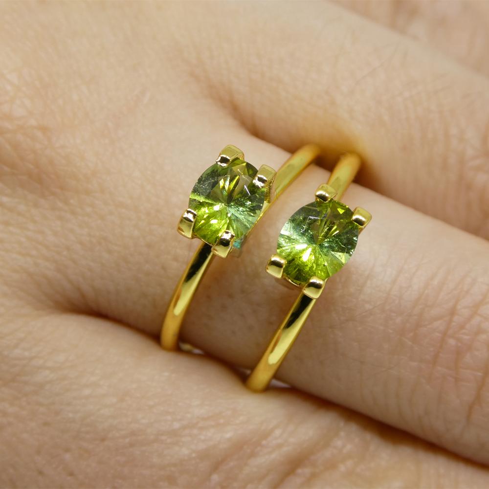 Descrizione:

Tipo di gemma: Tormalina
Numero di pietre: 2
Peso: 1,08 carati (0,54ct/0,54ct)
Misure: 5,01 x 6,43 x 3,18 mm/ 5,06 x 6,44 x 3,16 mm
Forma: Ovale
Stile di taglio:
Stile di taglio Corona: Taglio brillante
Stile di taglio del padiglione: