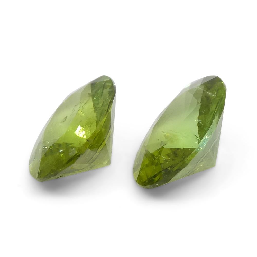 1.08ct Pair Oval Green Tourmaline from Brazil For Sale 2