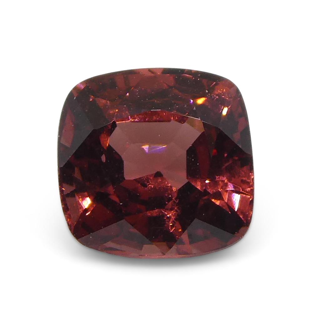 Cushion Cut 1.08carat Square Cushion Red Spinel from Sri Lanka For Sale