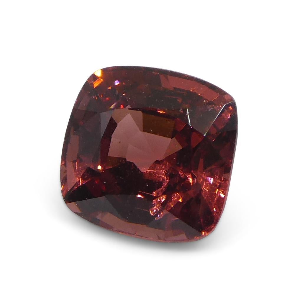 Women's or Men's 1.08ct Square Cushion Red Spinel from Sri Lanka For Sale