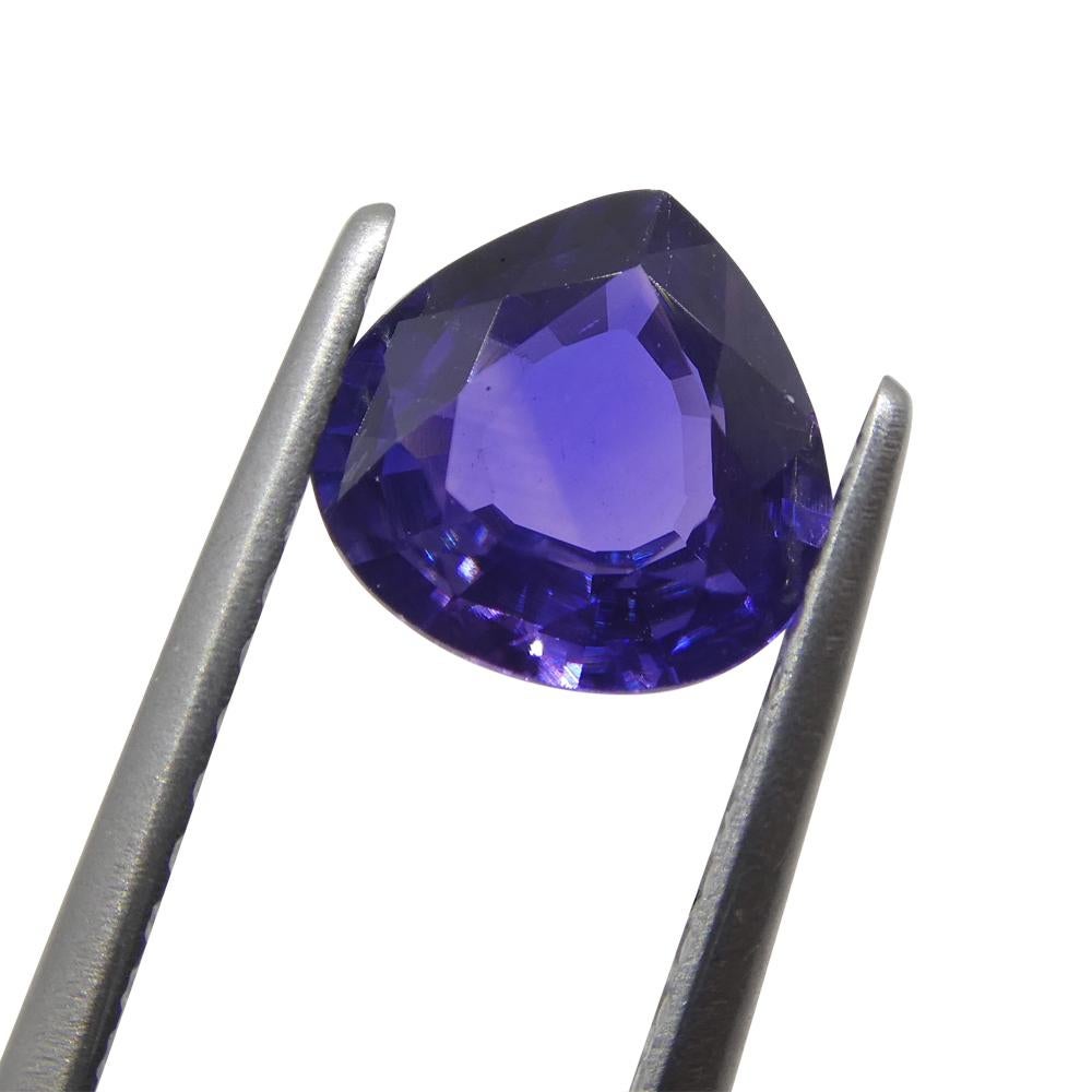 1.08ct Trillion Purple Sapphire from Madagascar Unheated For Sale 4