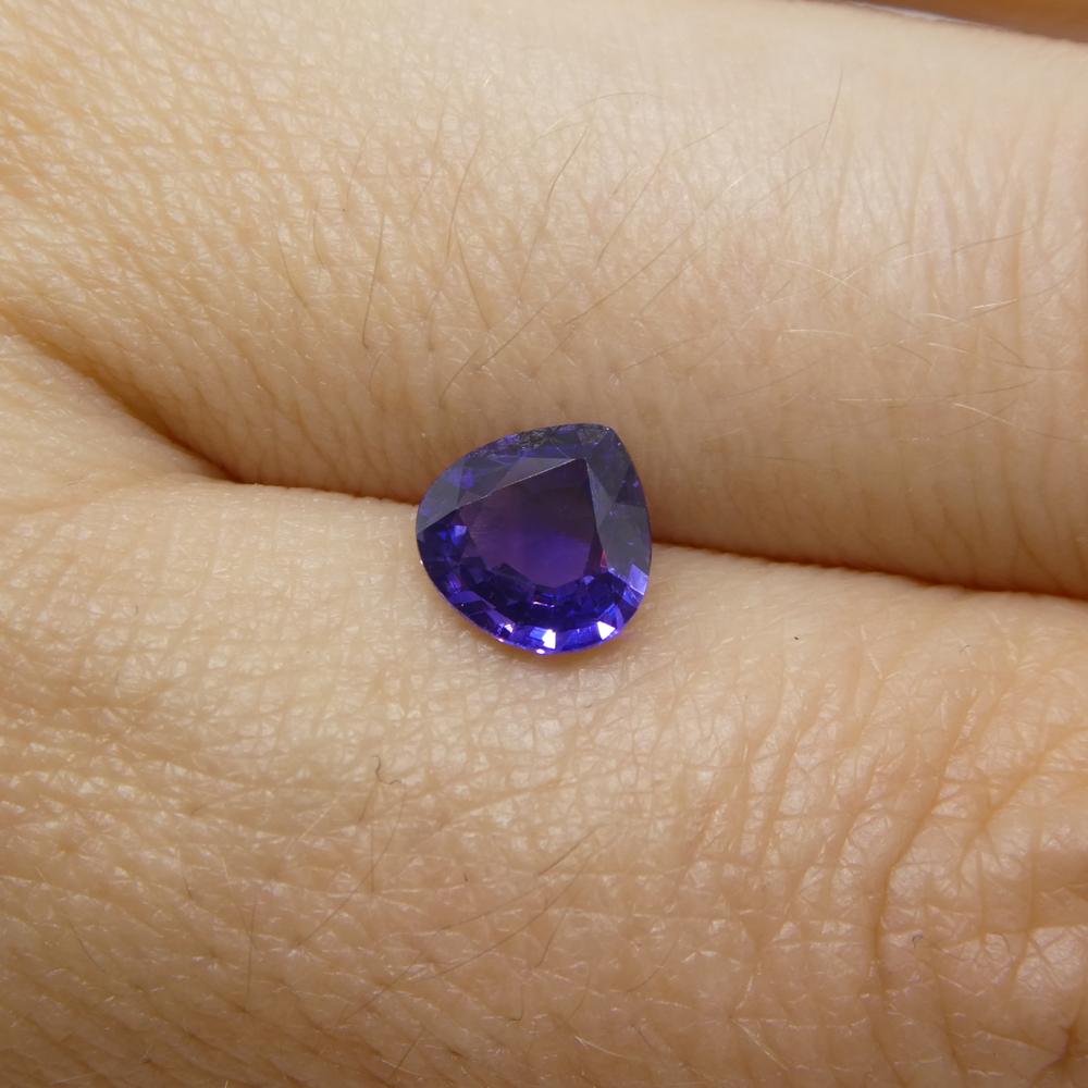 1.08ct Trillion Purple Sapphire from Madagascar Unheated For Sale 7