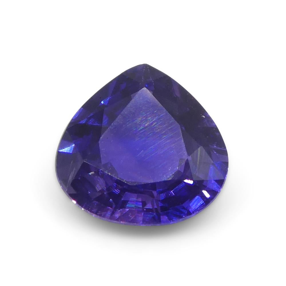 Trillion Cut 1.08ct Trillion Purple Sapphire from Madagascar Unheated For Sale