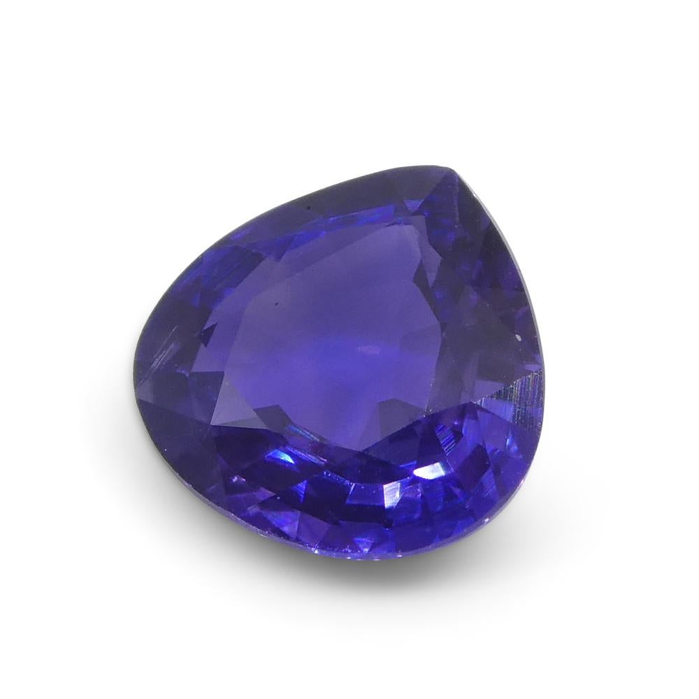 Women's or Men's 1.08ct Trillion Purple Sapphire from Madagascar Unheated For Sale