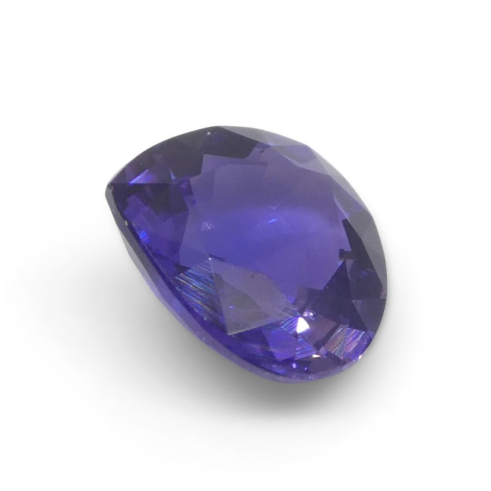 1.08ct Trillion Purple Sapphire from Madagascar Unheated For Sale 2
