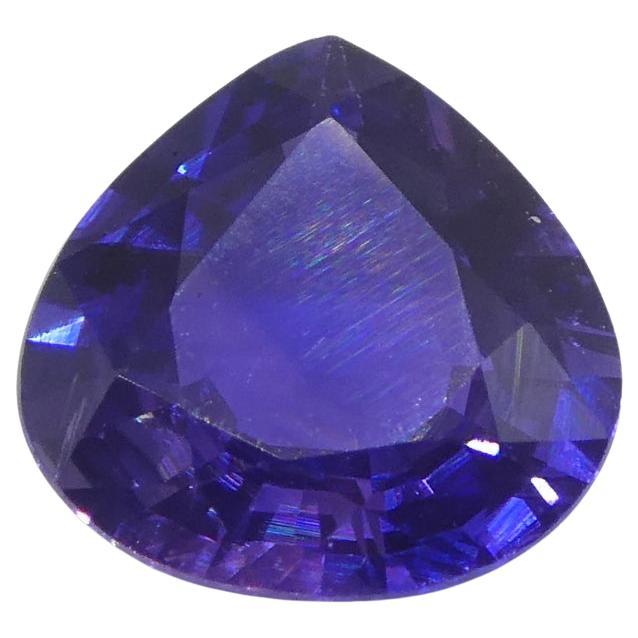 Saphir violet trillion non chauffé de Madagascar de 1,08 carat