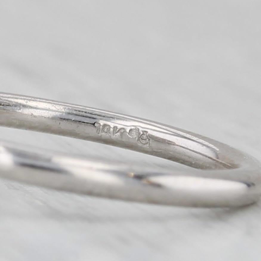 Anello di fidanzamento aureolato con diamante da 1,08ctw in oro bianco 14k misura 7 GIA in vendita 3