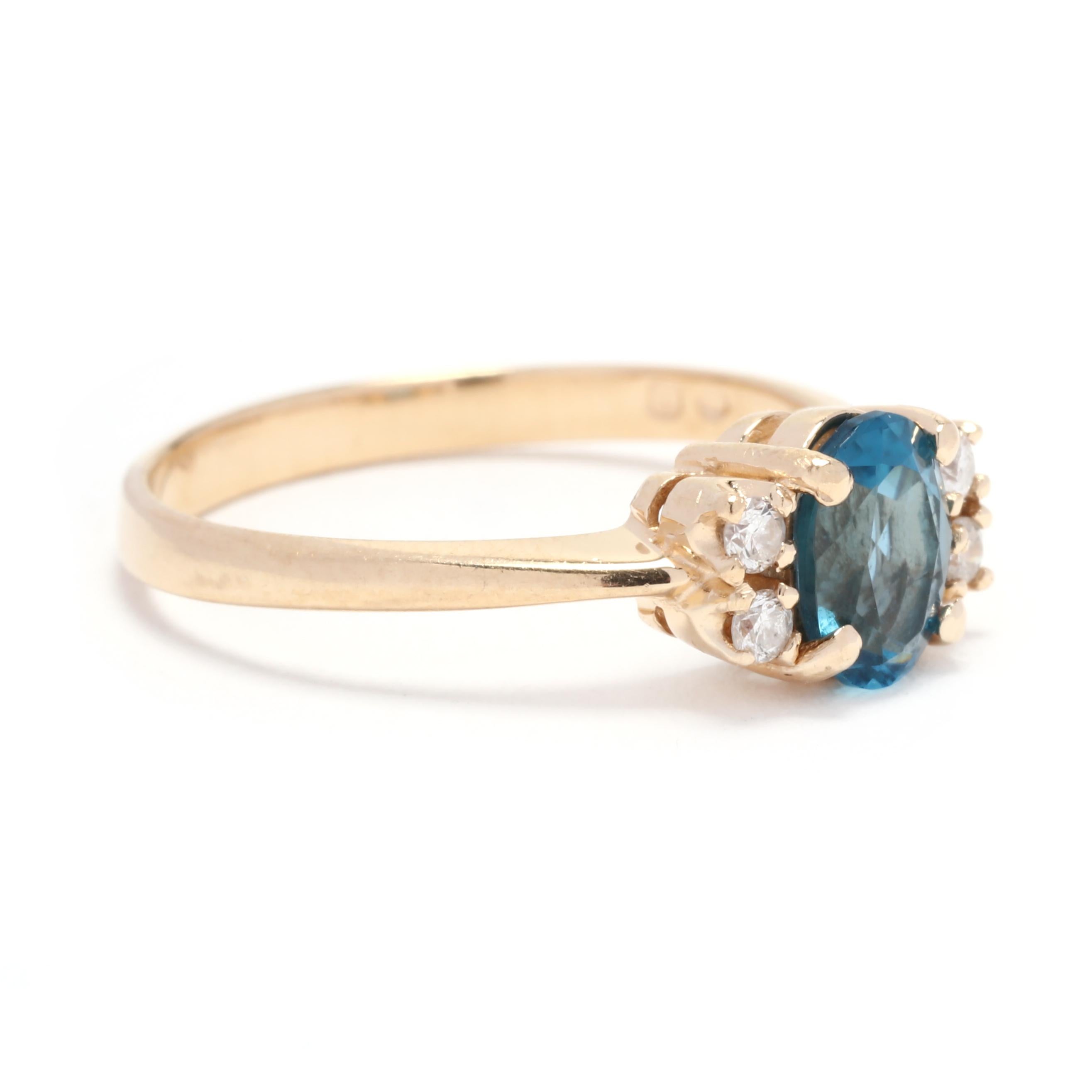 This stunning London Blue Topaz and Diamond ring is the perfect 