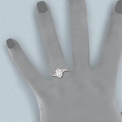 1.09 Carat GAI-Certified Oval Diamond Ring in Criss-Cross Platinum Setting