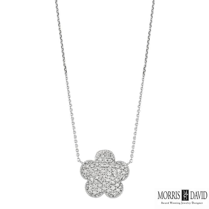 100% Natural Diamonds, Not Enhanced in any way Round Cut Diamond Necklace  
1.09CT
G-H 
SI  
11/16 inch in height, 3/4 inch in width
14K White Gold,    Prong Style,    3.8 grams
52 Diamonds

N5130WD
ALL OUR ITEMS ARE AVAILABLE TO BE ORDERED IN 14K