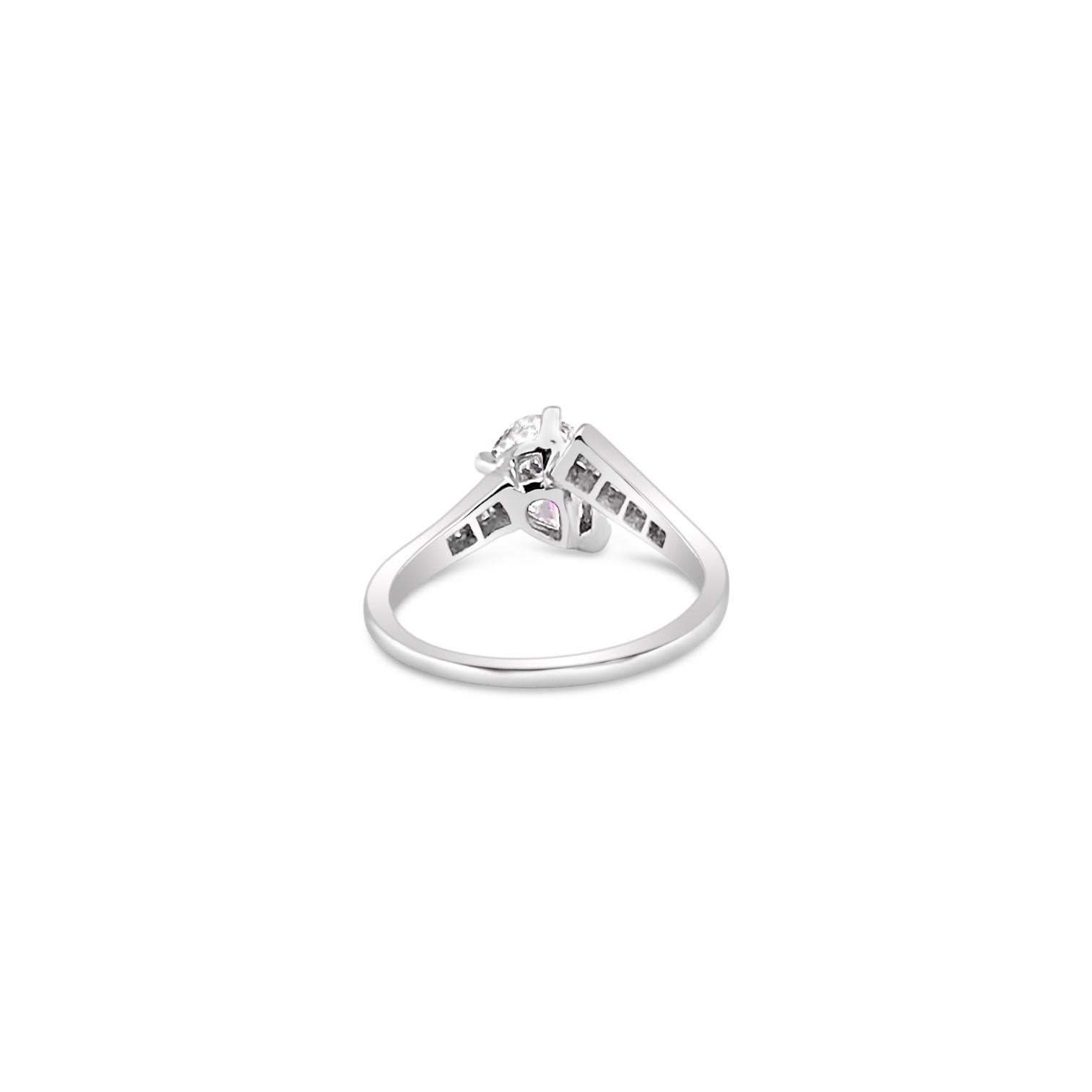 pear and baguette diamond ring