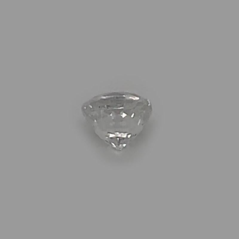 1.09 Carat Round White Natural Sapphire GIA Certified Unheated In New Condition For Sale In San Francisco, CA