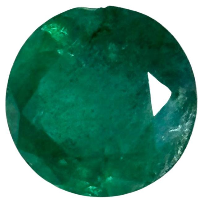 1.09 Carat Round Zambian Emerald Gemstone For Sale