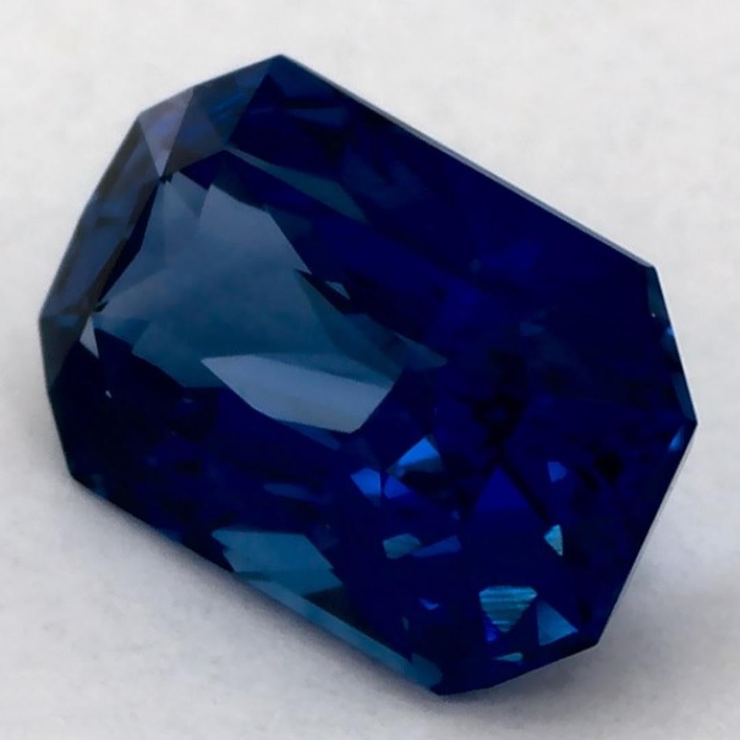 1.09 Ct Blue Sapphire Octagon Cut Loose Gemstone Corte octogonal en venta
