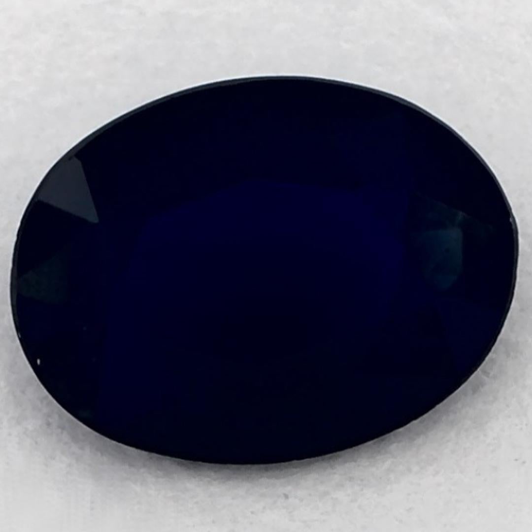 1.09 carati di zaffiro blu ovale sfuso