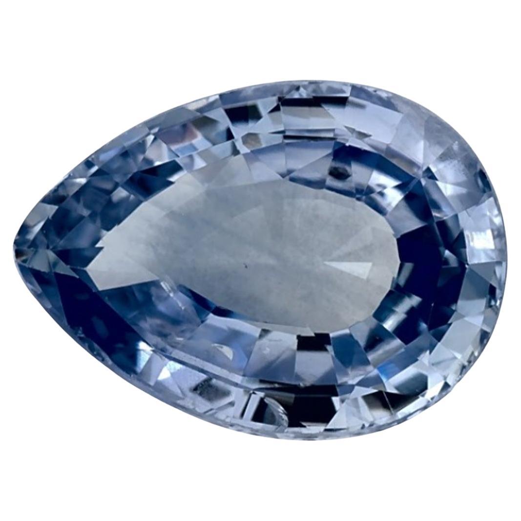 1.09 Ct Blue Sapphire Pear Loose Gemstone