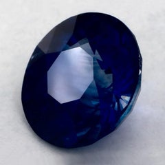 1.09 Karat Blauer runder Saphir, loser Edelstein