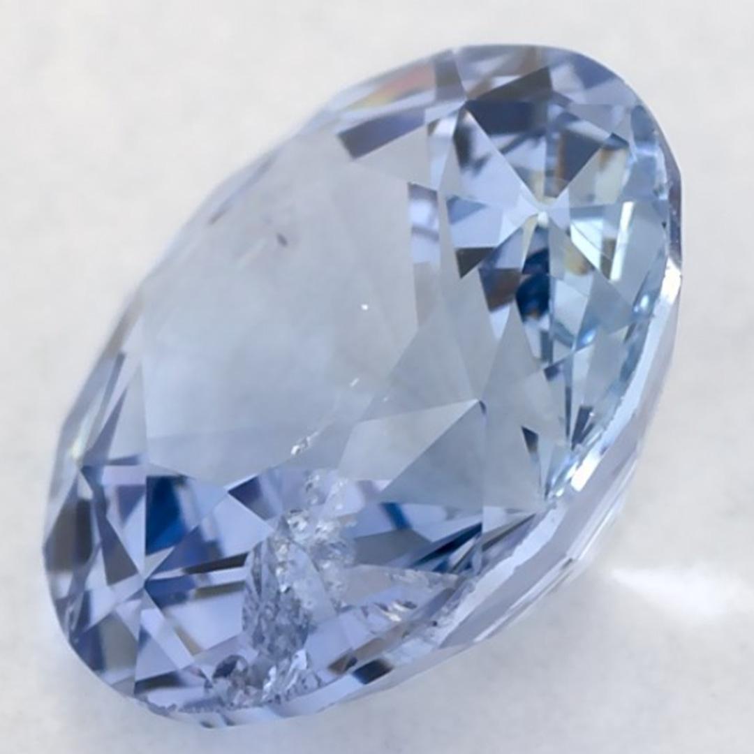 Taille ronde 1.09 Ct Blue Sapphire Round Loose Gemstone (pierre précieuse en vrac) en vente