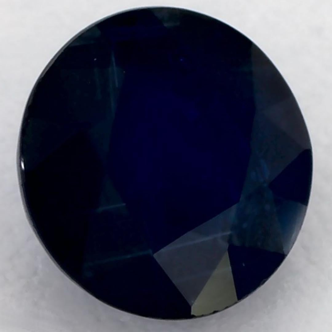 1.09 Ct Blue Sapphire Round Loose Gemstone (pierre précieuse en vrac) Neuf - En vente à Fort Lee, NJ