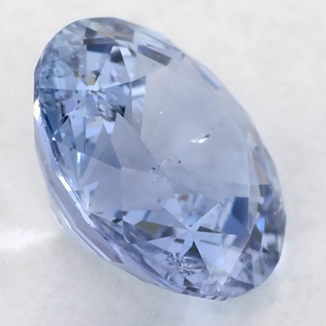 1.09 Ct Blue Sapphire Round Loose Gemstone (pierre précieuse en vrac) Pour femmes en vente