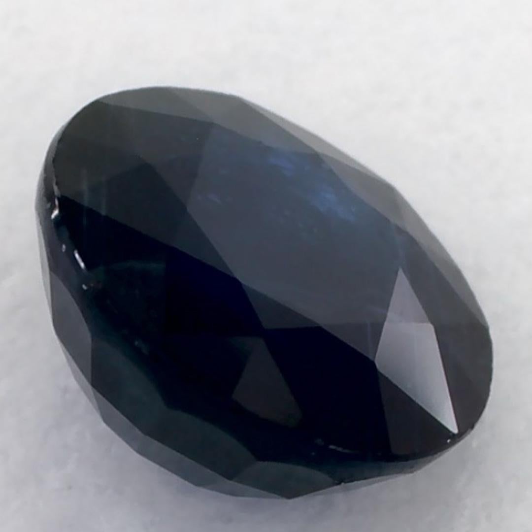 1.09 Ct Blue Sapphire Round Loose Gemstone (pierre précieuse en vrac) en vente 1