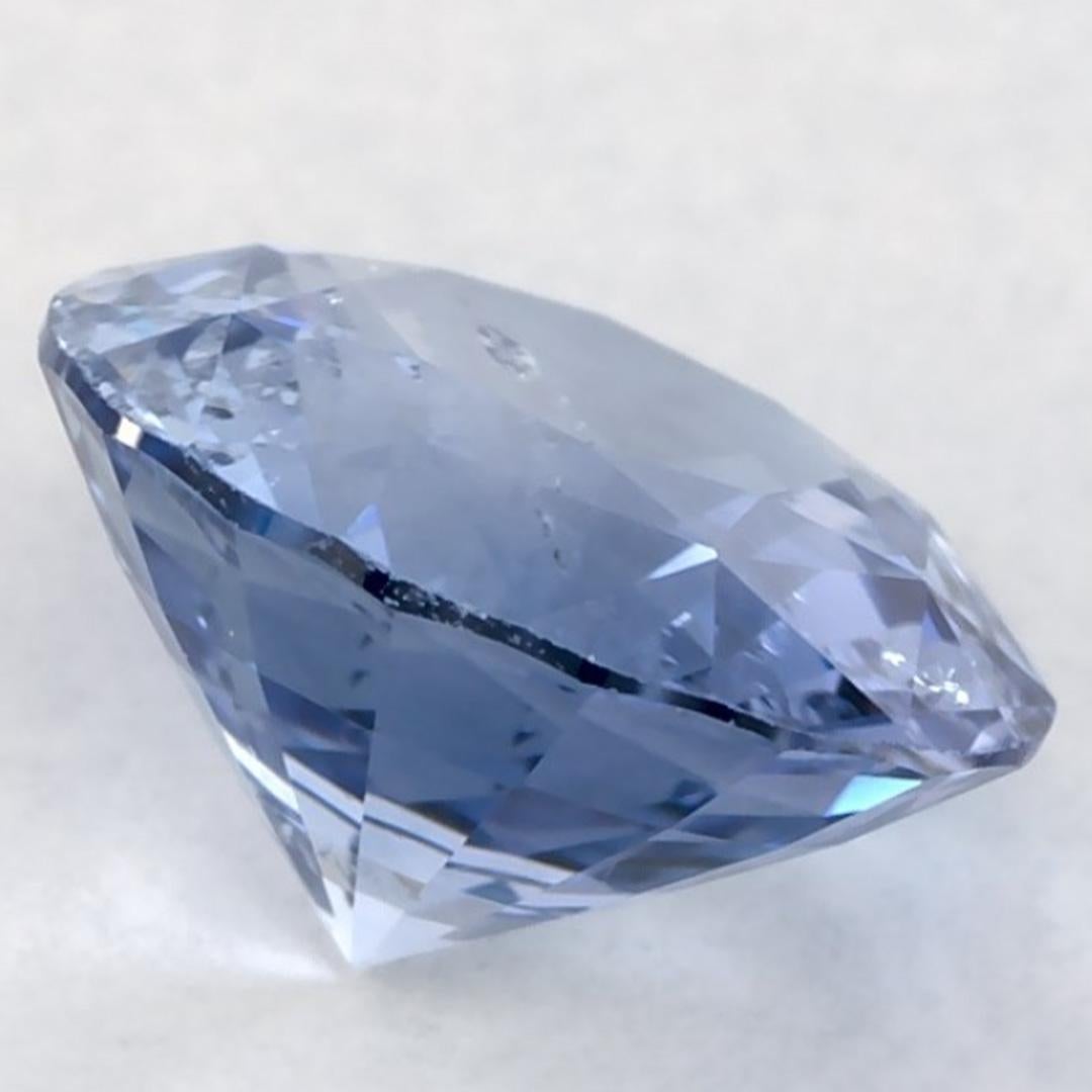 1.09 Ct Blue Sapphire Round Loose Gemstone (pierre précieuse en vrac) en vente 1