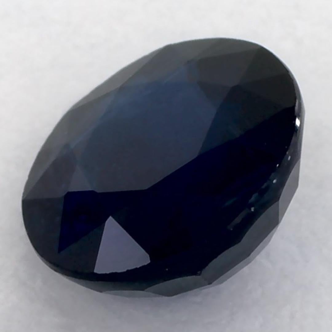 1.09 Ct Blue Sapphire Round Loose Gemstone (pierre précieuse en vrac) en vente 2