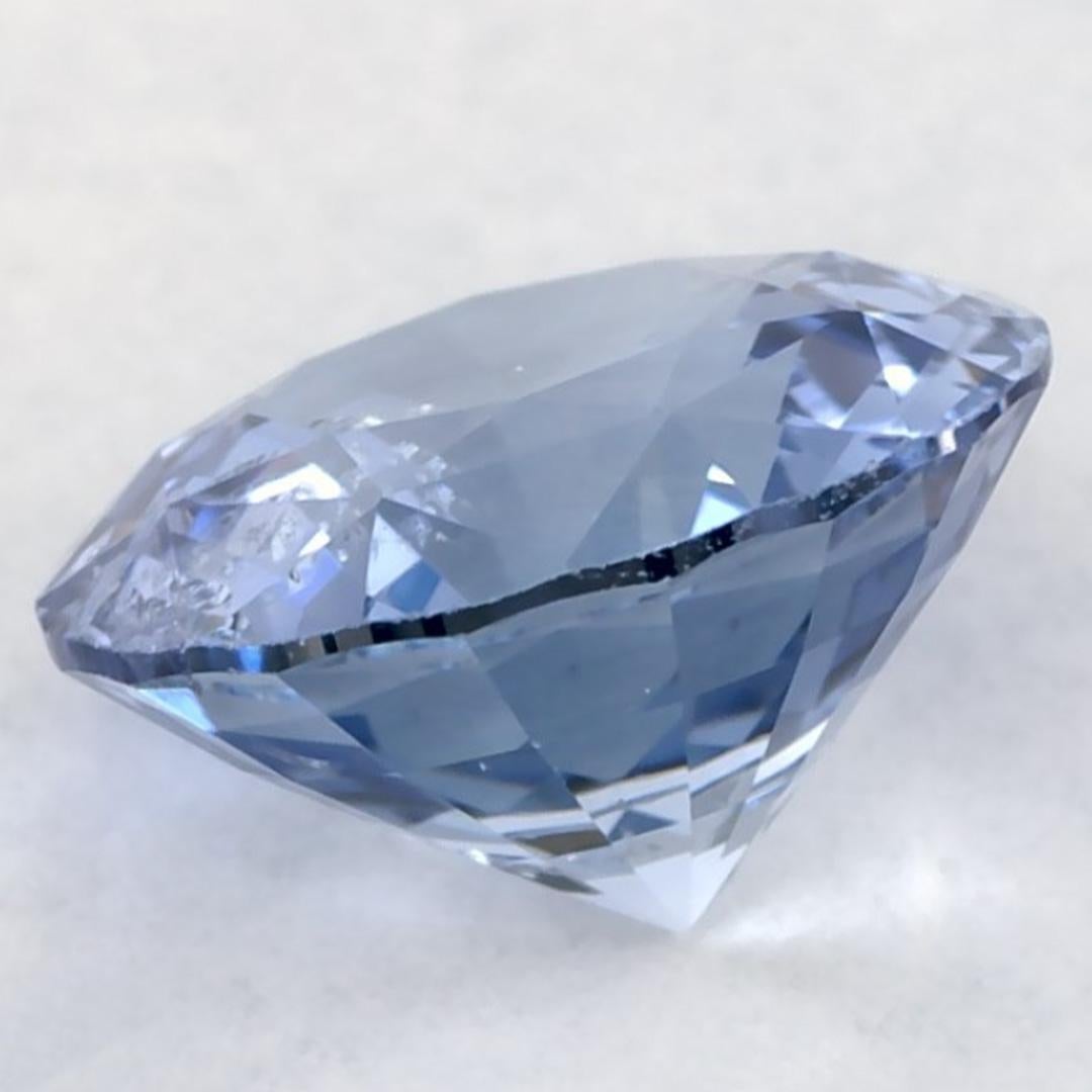 1.09 Ct Blue Sapphire Round Loose Gemstone (pierre précieuse en vrac) en vente 2