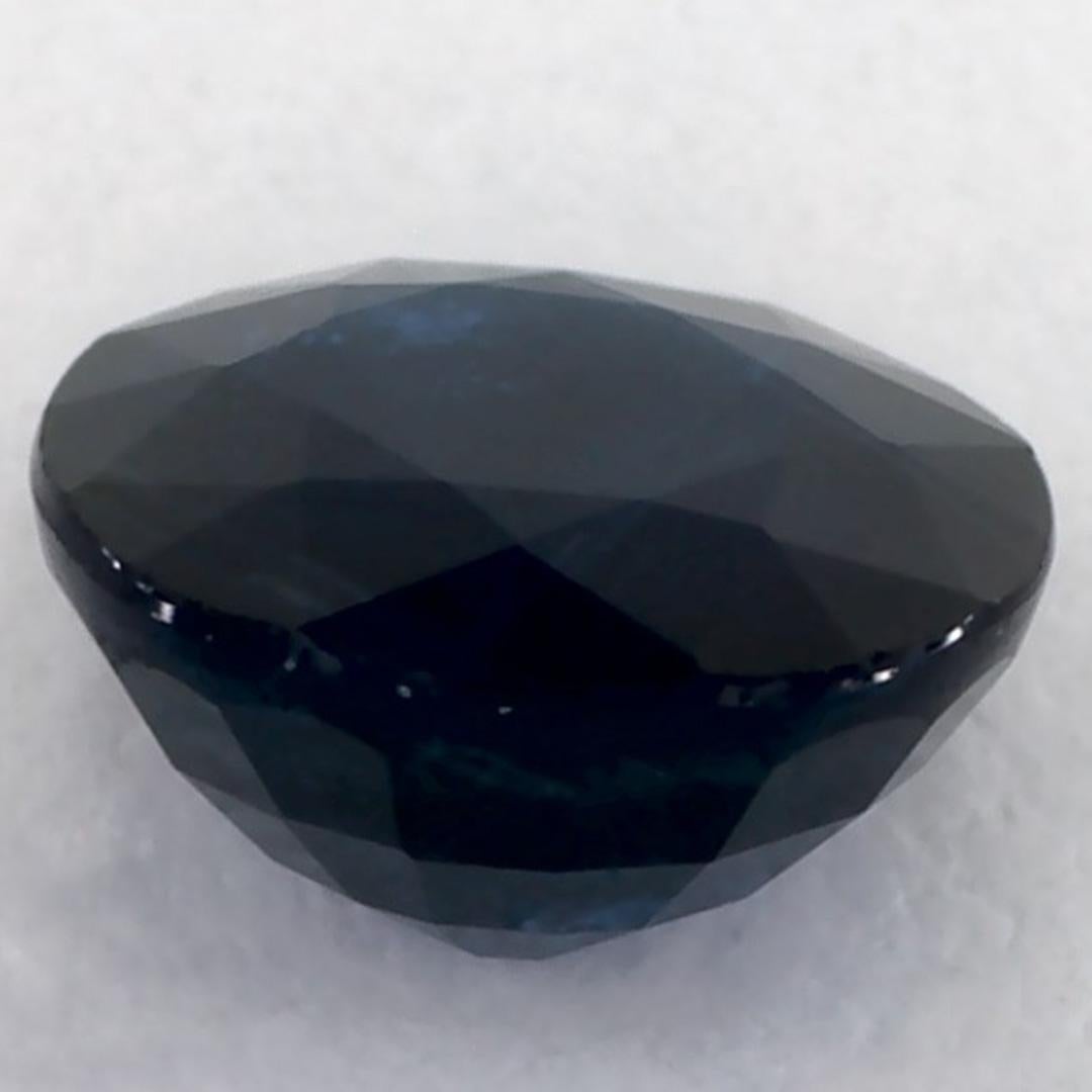 1.09 Ct Blue Sapphire Round Loose Gemstone (pierre précieuse en vrac) en vente 3