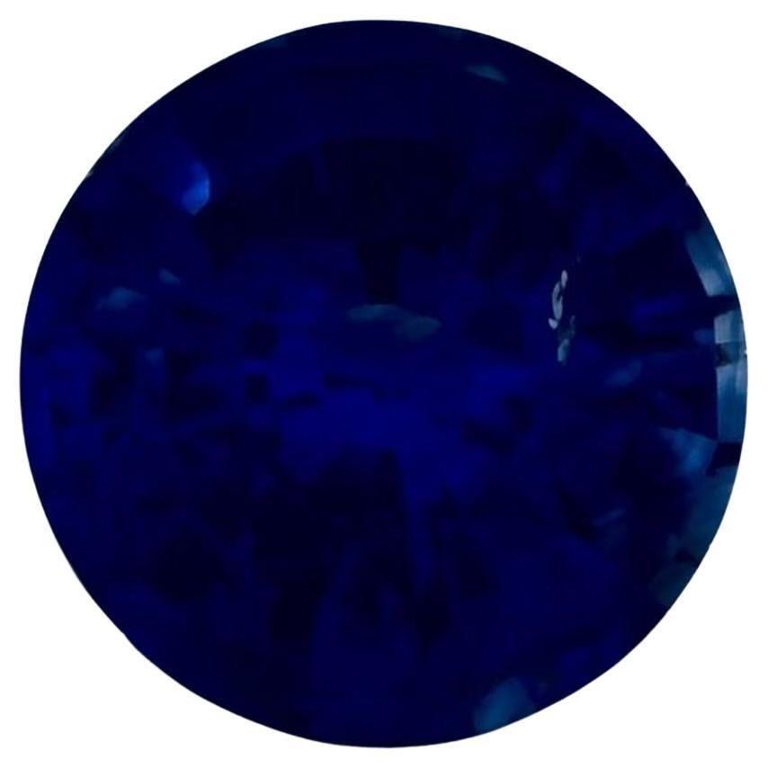 1.09 Ct Blue Sapphire Round Loose Gemstone