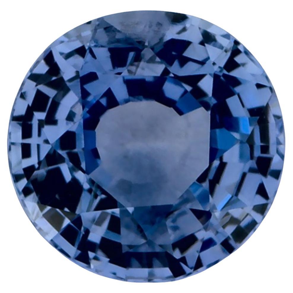 1.09 Ct Blue Sapphire Round Loose Gemstone