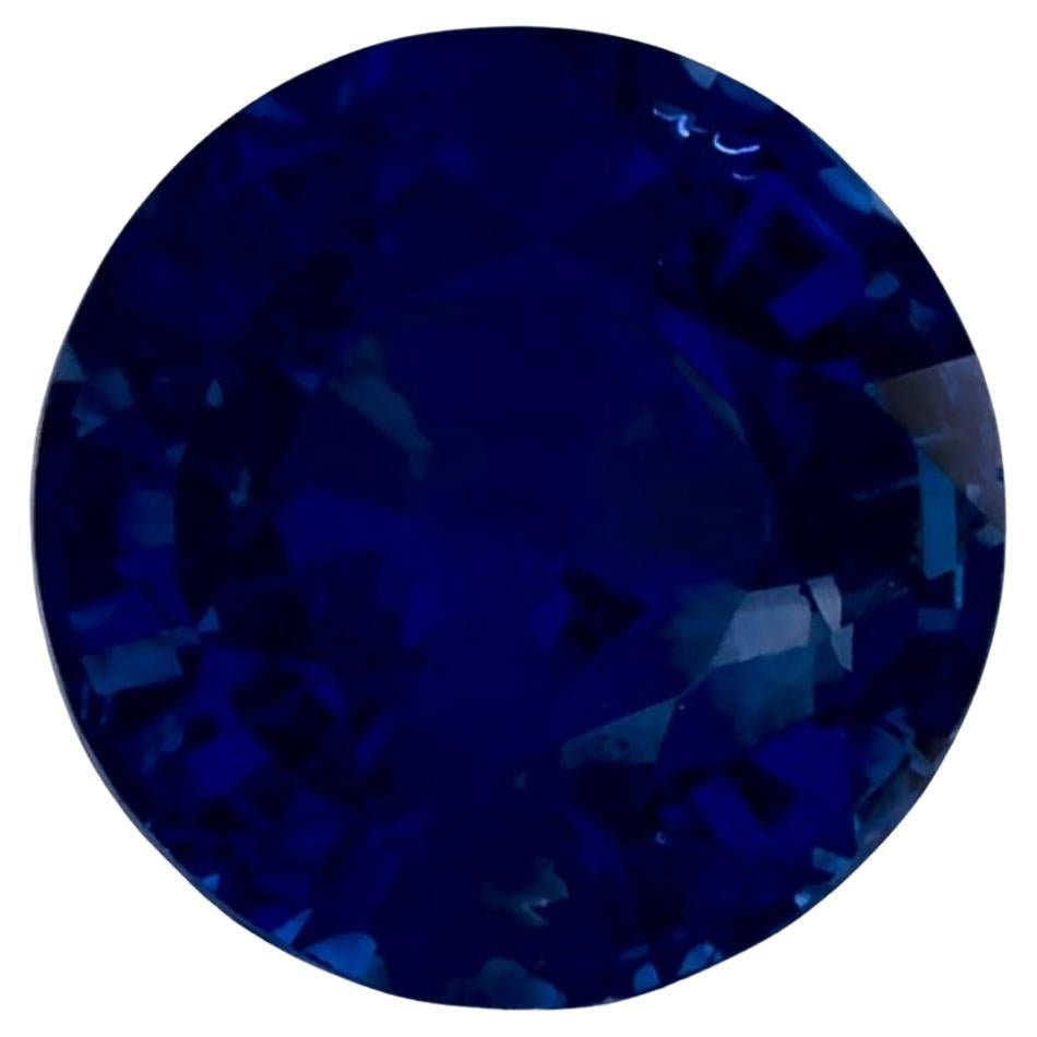 1.09 Ct Blue Sapphire Round Loose Gemstone