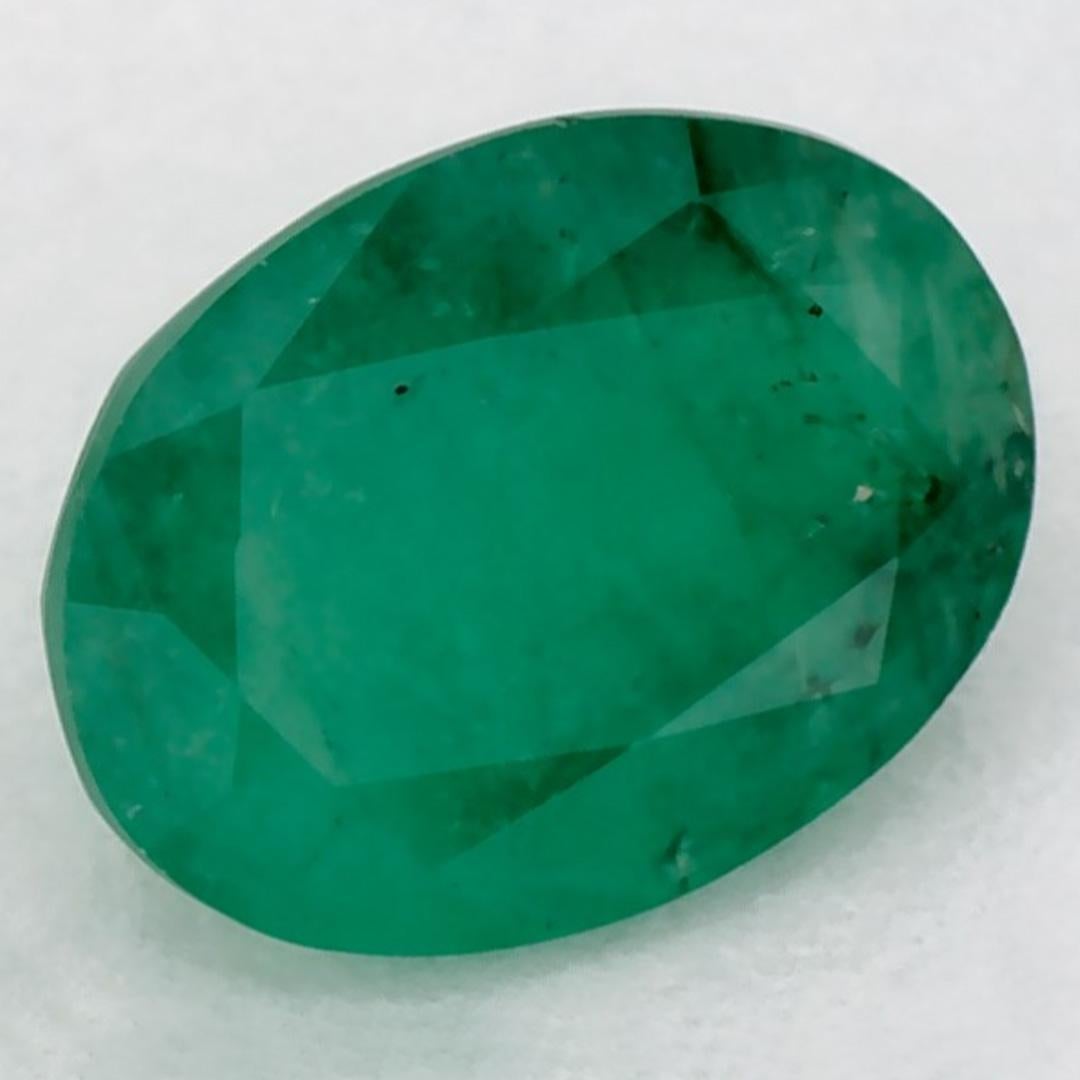 1.09 Karat Smaragd Oval Loser Edelstein (Ovalschliff) im Angebot