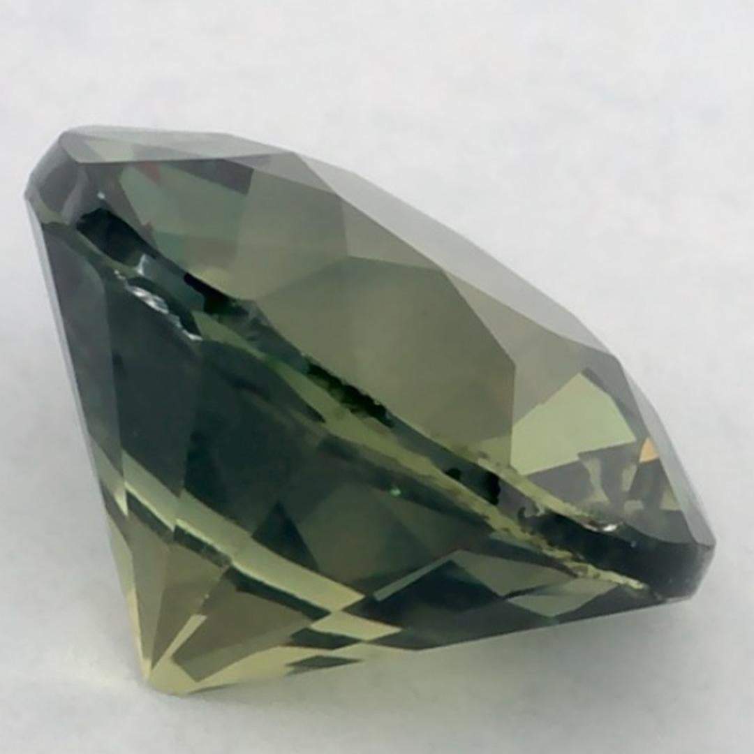 1.09 Karat Grüner Saphir Rund Lose Edelstein im Angebot 1