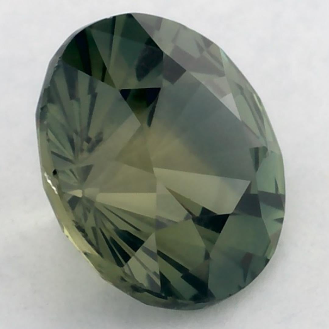 1.09 Karat Grüner Saphir Rund Lose Edelstein im Angebot 2