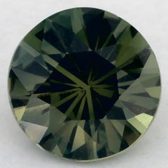 1.09 Ct Green Sapphire Round Loose Gemstone