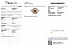 1.09 Ct VS2 Natural Fancy Orange Brown Diamond Ring, No Reserve Price