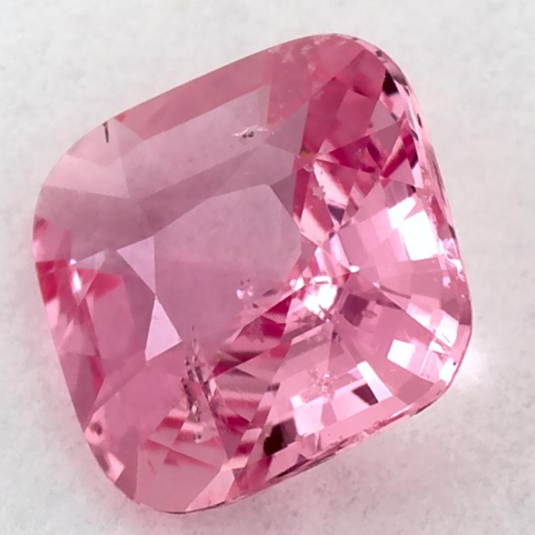Donna 1.09 carati di zaffiro rosa a cuscino, gemma sciolta in vendita