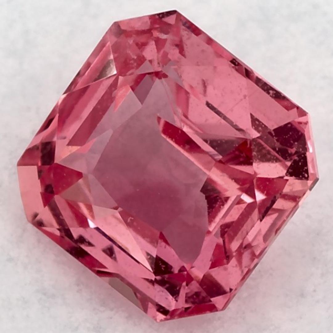 Piedra suelta de zafiro rosa talla octágono de 1.09 qt Corte octogonal en venta